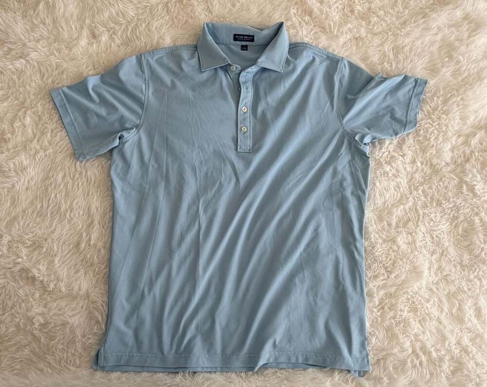 Peter Millar Crown Crafted Polo Shirt Light Blue XL